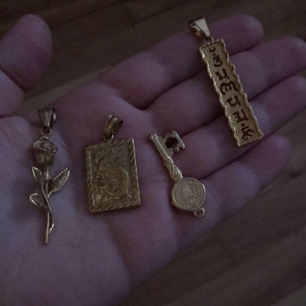 Pendants (first pic is front view and second is how jewelry looks from the back)